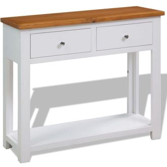 vidaXL Mesa Consola De Madera De Roble 83x30x73 Cm Vidaxl