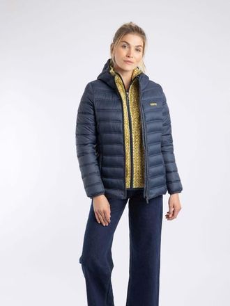 Weird Fish Eshka Lightweight Padded Jacket in Navy Blue at Nordstrom, Size 14