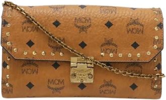 MCM Pre-owned Visetos PVC Schoudertas - Dames - Vintage Schoudertas - Bruin - ONE Size - Leer - Vintage
