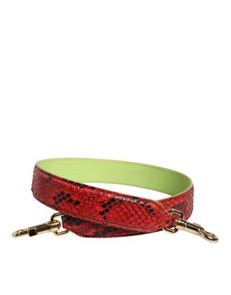 Dolce & Gabbana Python & Calf Leather Shoulder Strap - Red