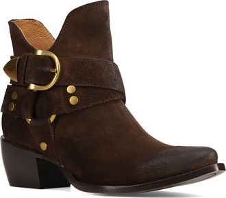Frye Sacha Harness Bootie in Chocolate at Nordstrom Rack, Size 9.5