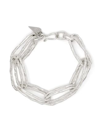 Forte_Forte sculpture bracelet - women - Brass - One Size - Silver