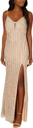 Adrianna Papell Beaded Mermaid Gown