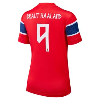 Nike Erling Braut Haaland Norway National Team 2026 Stadium Home Nike Womens Dri-FIT Soccer Jersey in Red | NN203949387-NOR