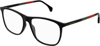 Gucci Glasses, unisex, Black, Size: 55 MM Rectangle Glasses