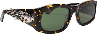 Pleasures Elegante Eazy Zonnebril - Tortoise - Heren - Zonnebrillen - Bruin - ONE Size - Accessoires