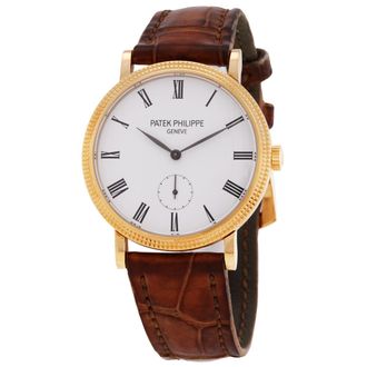 Patek Philippe Pre-owned Patek Philippe Calatrava 31mm Hand Wind White Dial Ladies Watch 7119G