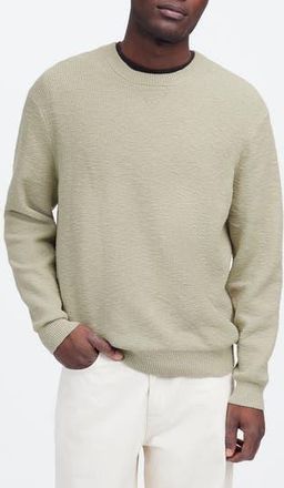 Madewell Waffle Knit Crewneck Sweater in Dusty Celadon at Nordstrom Rack, Size Xx-Large