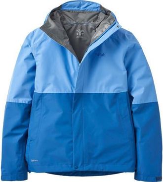 RAB Downpour Jacket - Womens in Bluebird/dark Bluebird at Nordstrom, Size X-Large