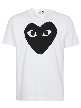 Comme Des Gar&ccedil;ons White Logo Cotton T-shirt
