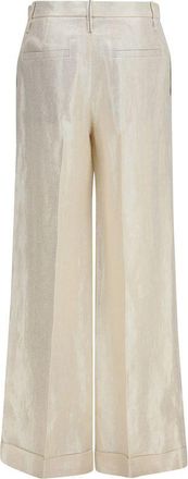 Brunello Cucinelli Womens Beige Silk Casual Pants