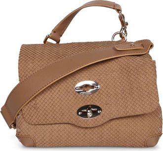 Zanellato Postina Baby Top Handle Tas - Dames - Handtassen - Beige - ONE Size - Leer - Tassen