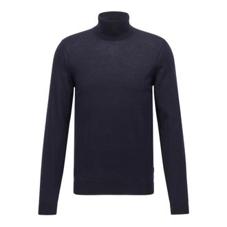 HUGO BOSS Truien & Vesten, Heren, Blauw, M, Hugo Boss-Rolkraag