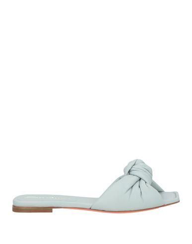 サンダル・ミュール SANTONI LAMINATED NAPPA MULE SANDALS Santoni - Venere Leather Slingback Sandal in Light Brown