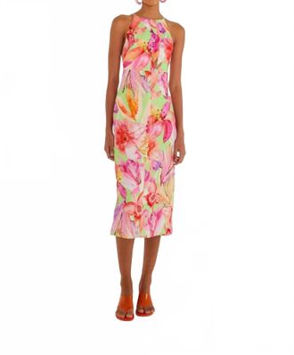 Farm Rio Womens Artsy Midi Dress In Flora Green