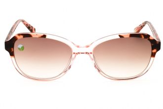Anne Klein AK7078 Oval Acetate Sunglasses - Brown