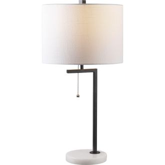 Jonathan Y Designs Alyssa 24.5 Metal/Marble LED Table Lamp, Brass Gold/White in Black at Nordstrom