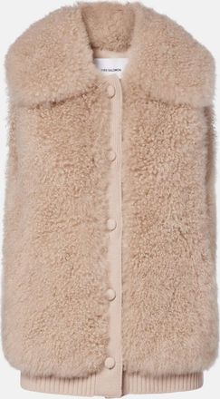 Yves Salomon Wool-trimmed shearling vest