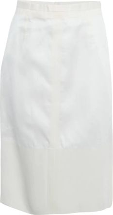 Celine Gonna midi pliss&eacute; - Bianco