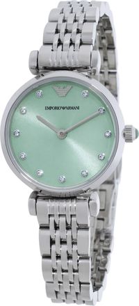 Armani Classic Quartz Crystal Green Dial Ladies Watch AR11667