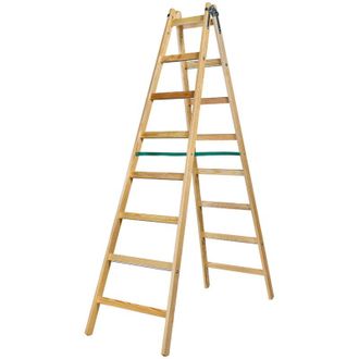 OEM Escalera De Madera Braket Premium 2x8 Pelda&ntilde;os 240cm - Br-01-2801