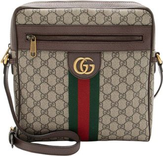 Gucci Beige Gg Supreme Canvas Ophidia Medium Messenger (Authentic Pre-Loved)