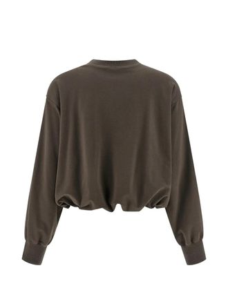 Brunello Cucinelli Womens Dropped-Shoulder Curled Sweatshirt Ss26 W