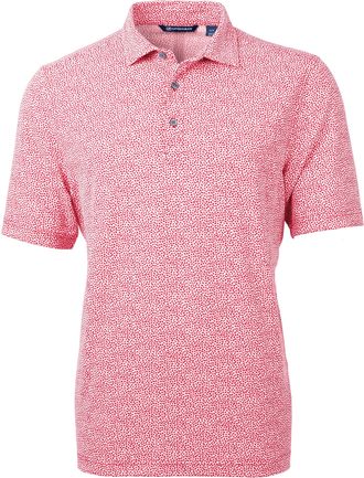 Cutter & Buck Virtue Eco Pique Botanical Print Recycled Mens Polo Shirt