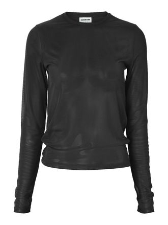 Noisy May Noisy may Womens Nmjudith L/S Mesh Top Bg Noos Long Sleeve Shirt, Black, L