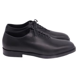 Ferragamo Ferragamo Angiolo Lace-Up Oxford Shoes in Black Leather