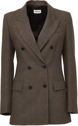 P.A.R.O.S.H. Glen Plaid Double-Breasted Prince Of Wales Blazer