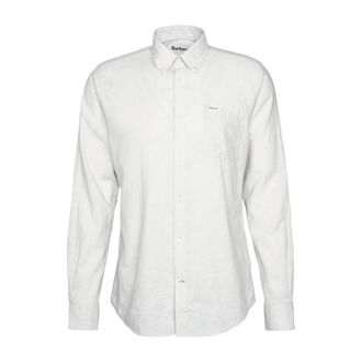 Barbour Elegante overhemd met lange mouwen ivoor - Heren - Casual Overhemden - Wit - S - Katoen - Overhemden