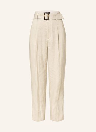 Phase Eight Paperbag-Hose HAZEL aus Leinen - BEIGE