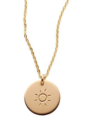 Made by Mary Wonder Disc Necklace in Gold Filled - Sun at Nordstrom