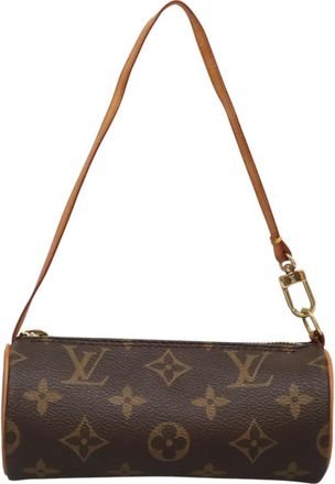 Louis Vuitton Mini Baby Papillon Brown Canvas Clutch Bag (Pre-Owned)