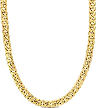Mimi & Max 6.6mm Curb Chain Necklace in 10k Yellow Gold, 24 in