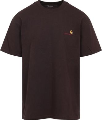 Carhartt Work in Progress Brown Embroidery Logo T-Shirt