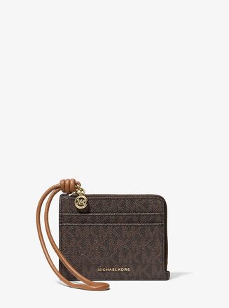 Michael Kors Jet Set Small Signature Logo Card Case Wristlet