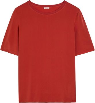 Joseph Rubin Silk T-shirt - Red - 44 (UK16 / XL)