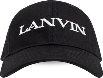 Lanvin Zwarte Logo Baseballpet - Heren - Petten - Zwart - 56 CM - Accessoires
