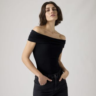 Levi's Tori Twisted Knit Top - Womens - XS - Black