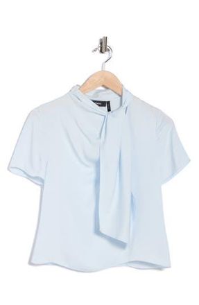 Theory Twist Scarf Silk Top in Skywriting at Nordstrom Rack, Size Petite