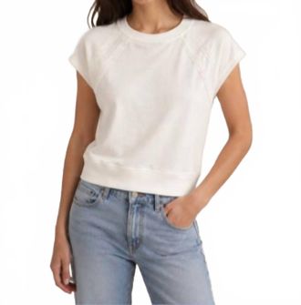 Sundays Aubrey Short Sleeve Pullover In Coconut Milk