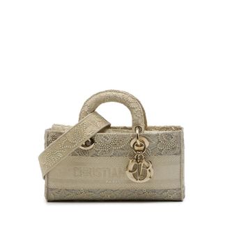 Dior Pre-owned Dior Medium Embroidered Lace 3D Macrame Lady D Joy Satchel Ladies FVJR4VFLHJXBCU5T