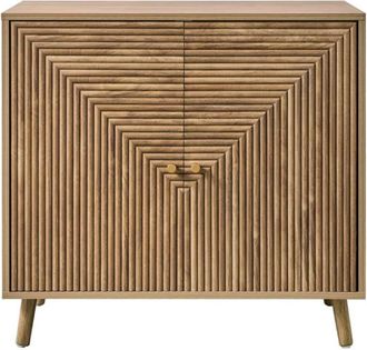 Calicosy Aparador 2 puertas efecto lamas en L, L80 cm