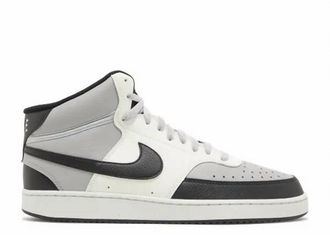Nike Mens Court Vision Mid Shoes In College Grey/black/white