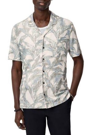 John Varvatos Conant Desert Flower Camp Shirt in Ecru at Nordstrom Rack, Size X-Large