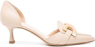 Roberto Festa Milano Agea buckle-detail pumps - women - Calf Leather/Calf Leather/Calf Leather/Rubber - 37 1/2 - Neutrals