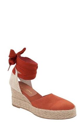Andr&eacute; Assous Payton Espadrille Wedge in Brick Canvas at Nordstrom Rack, Size 11