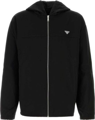 Prada Black Zip-Up Hood Jacket